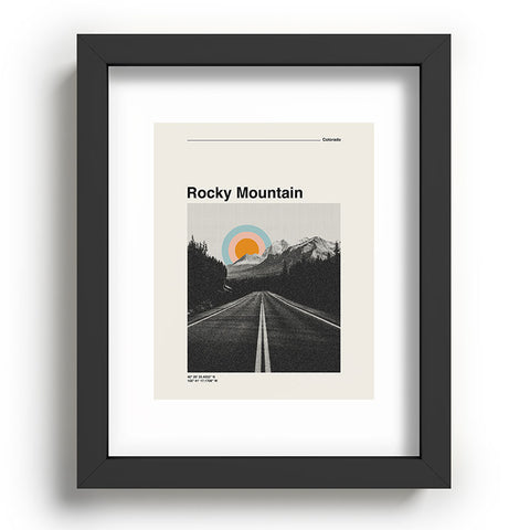 Cocoon Design Rocky Mountain Travel Poster Recessed Framing Rectangle