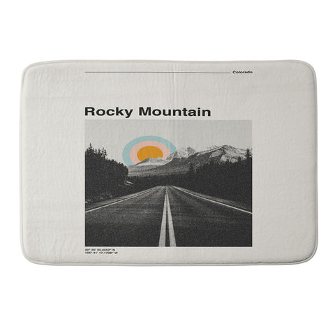 Cocoon Design Rocky Mountain Travel Poster Memory Foam Bath Mat