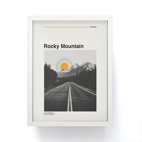 Cocoon Design Rocky Mountain Travel Poster Framed Mini Art Print