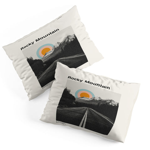Cocoon Design Rocky Mountain Travel Poster Pillow Shams
