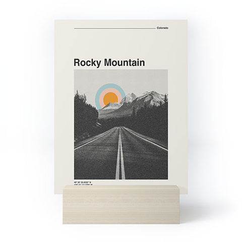 Cocoon Design Rocky Mountain Travel Poster Mini Art Print