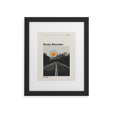 Cocoon Design Rocky Mountain Travel Poster Framed Art Print