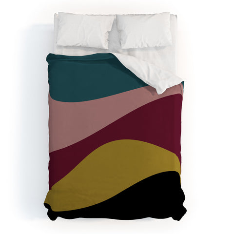 Colour Poems Abstract Color Waves Duvet Cover