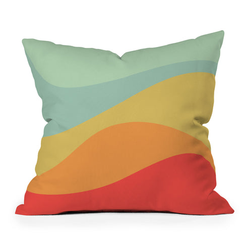 Colour Poems Abstract Color Waves VIII Outdoor Throw Pillow