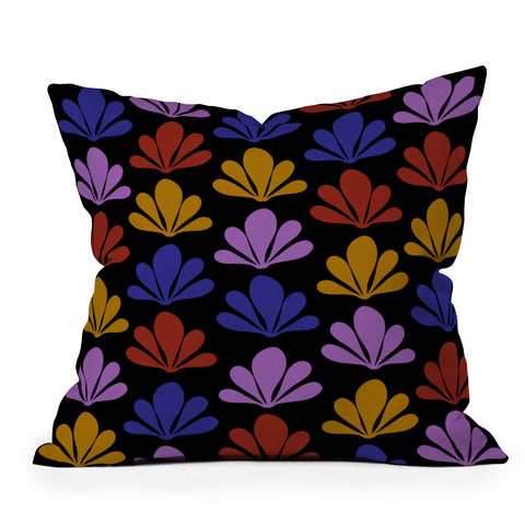 Colour Poems Abstract Plant Pattern X Outdoor Throw Pillow