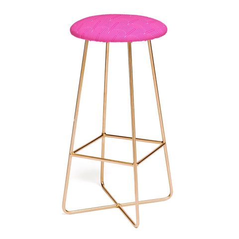 Colour Poems Art Deco Arch Pattern Pink Bar Stool