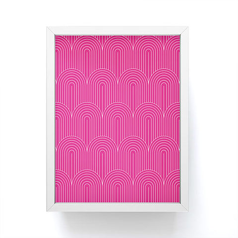 Colour Poems Art Deco Arch Pattern Pink Framed Mini Art Print