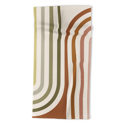 Colour Poems Bold Curvature Stripes I Beach Towel