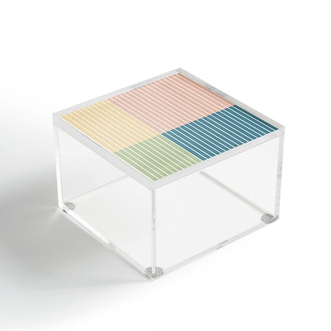 Colour Poems Color Block Line Abstract VII Acrylic Box