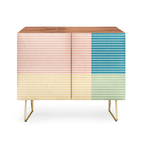 Colour Poems Color Block Line Abstract VII Credenza