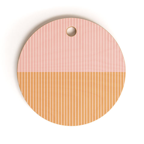 Colour Poems Color Block Lines XXXVII Cutting Board Round