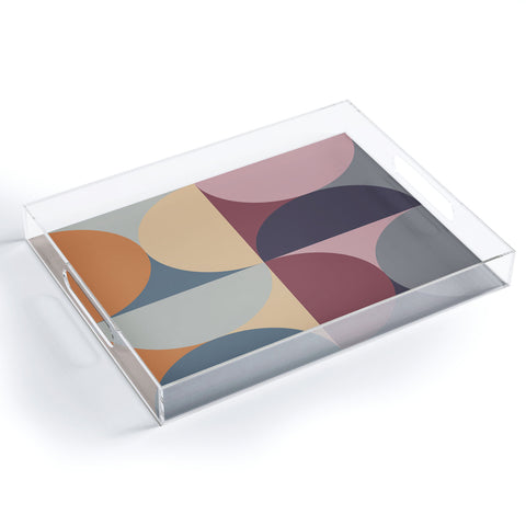 Colour Poems Colorful Geometric Shapes LII Acrylic Tray