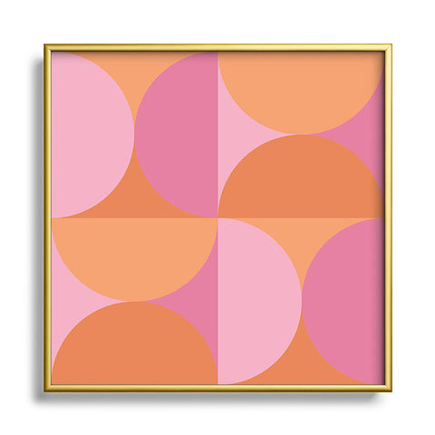Colour Poems Colorful Geometric Shapes XLVI Square Metal Framed Art Print
