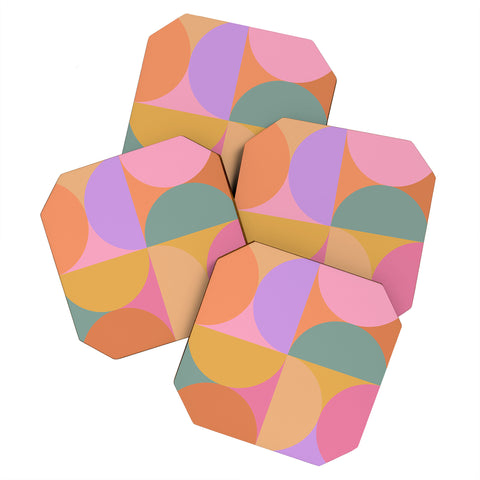 Colour Poems Colorful Geometric Shapes XXI Coaster Set