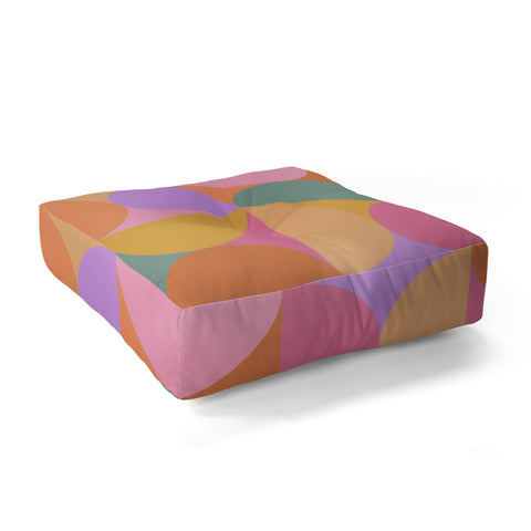Colour Poems Colorful Geometric Shapes XXI Floor Pillow Square