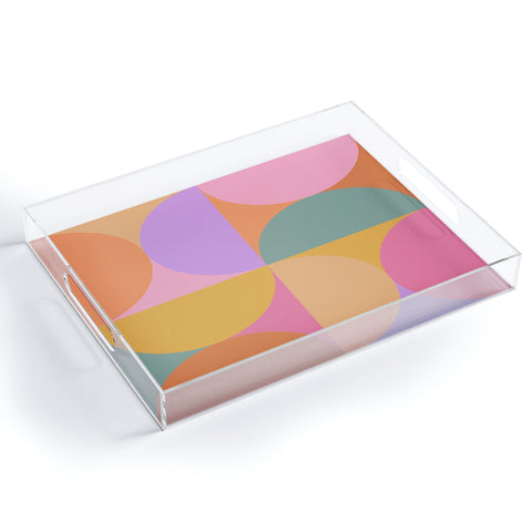 Colour Poems Colorful Geometric Shapes XXI Acrylic Tray