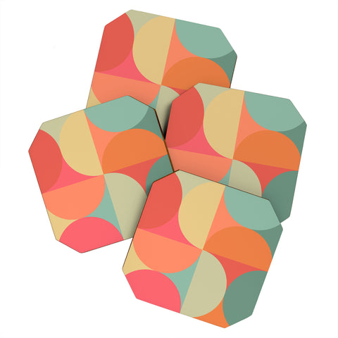 Colour Poems Colorful Geometric Shapes XXV Coaster Set