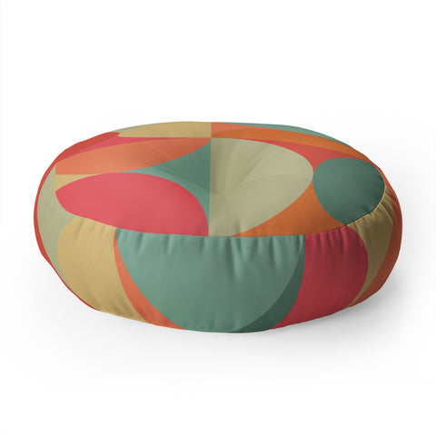 Colour Poems Colorful Geometric Shapes XXV Floor Pillow Round