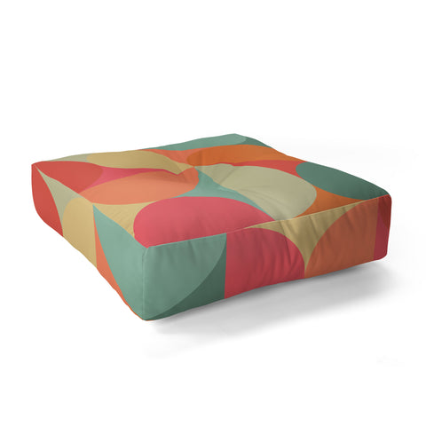 Colour Poems Colorful Geometric Shapes XXV Floor Pillow Square