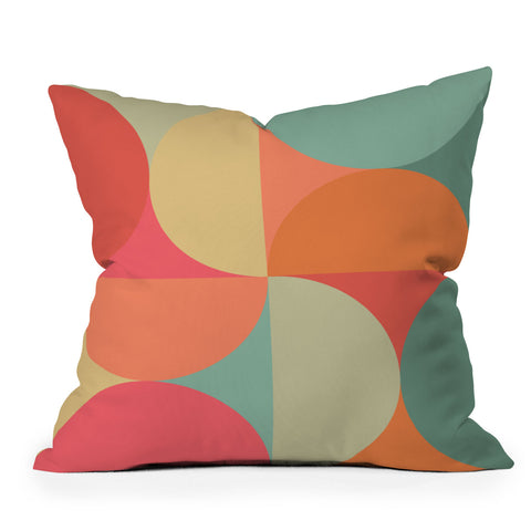 Colour Poems Colorful Geometric Shapes XXV Outdoor Throw Pillow