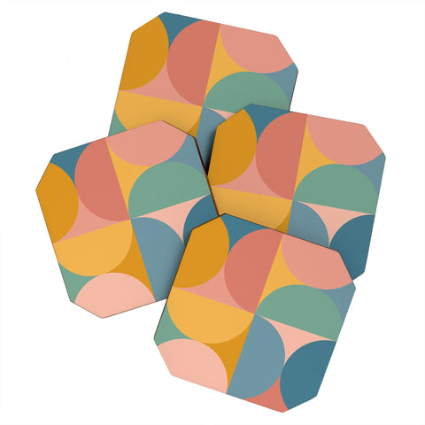Colour Poems Colorful Geometric Shapes XXVI Coaster Set