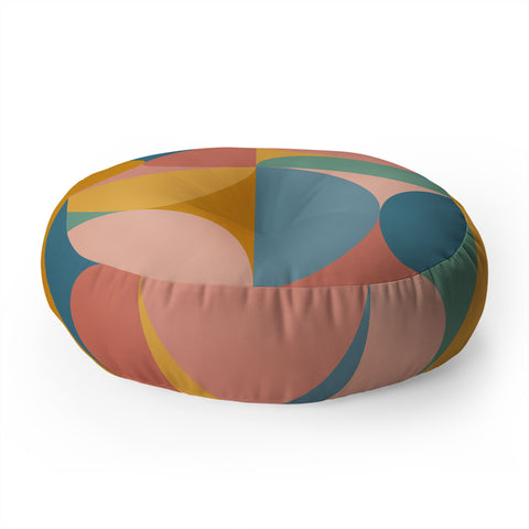 Colour Poems Colorful Geometric Shapes XXVI Floor Pillow Round