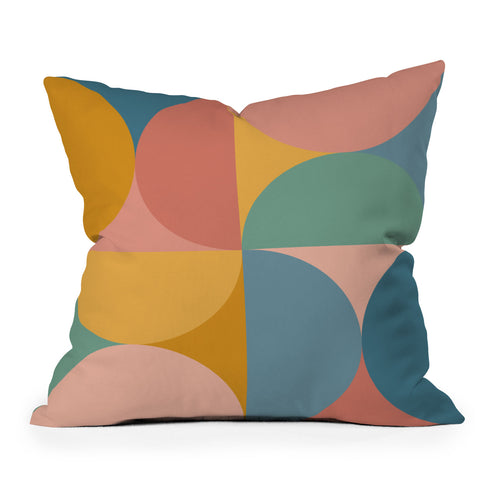Colour Poems Colorful Geometric Shapes XXVI Outdoor Throw Pillow