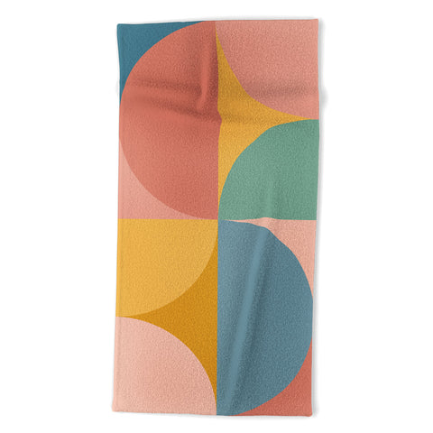 Colour Poems Colorful Geometric Shapes XXVI Beach Towel