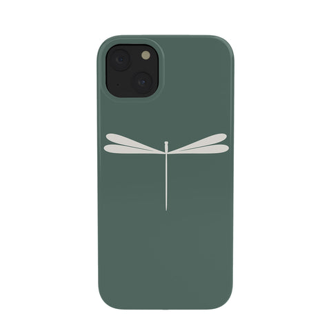 Colour Poems Dragonfly Minimalism Green Phone Case