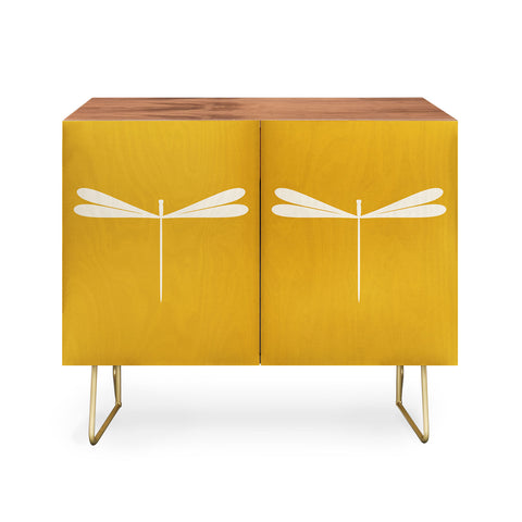 Colour Poems Dragonfly Minimalism Yellow Credenza