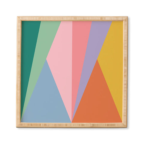 Colour Poems Geometric Triangles Spring Framed Wall Art