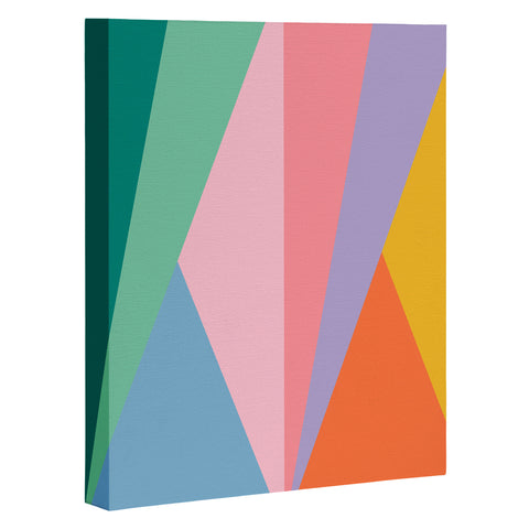 Colour Poems Geometric Triangles Spring Art Canvas