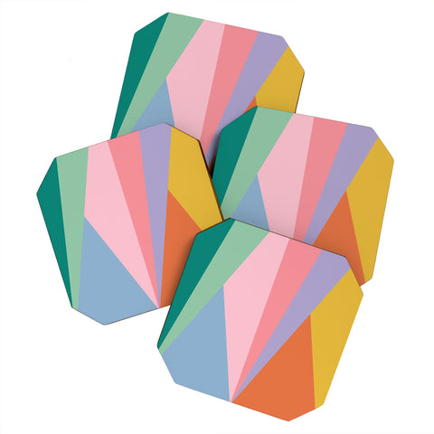 Colour Poems Geometric Triangles Spring Coaster Set