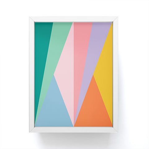Colour Poems Geometric Triangles Spring Framed Mini Art Print