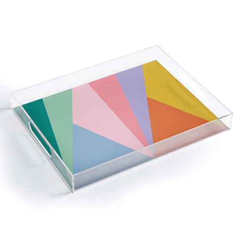 Colour Poems Geometric Triangles Spring Acrylic Tray
