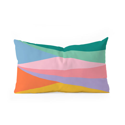 Colour Poems Geometric Triangles Spring Oblong Throw Pillow
