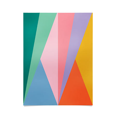 Colour Poems Geometric Triangles Spring Poster