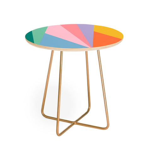 Colour Poems Geometric Triangles Spring Round Side Table