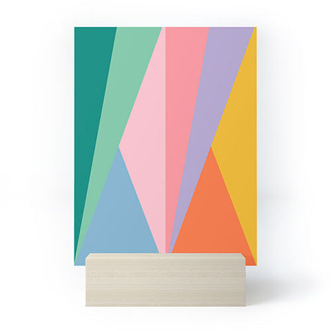 Colour Poems Geometric Triangles Spring Mini Art Print