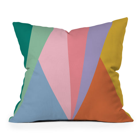 Colour Poems Geometric Triangles Spring Outdoor Throw Pillow