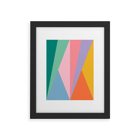 Colour Poems Geometric Triangles Spring Framed Art Print