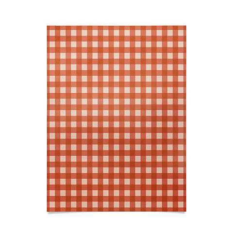 Colour Poems Gingham Classic Red Poster