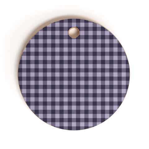 Colour Poems Gingham Dusk Cutting Board Round