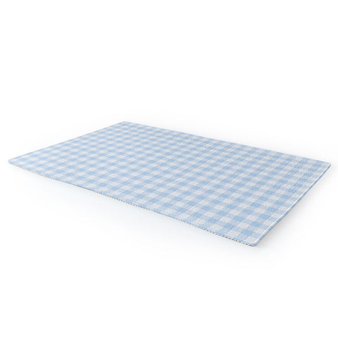 Colour Poems Gingham Pattern Blue Area Rug