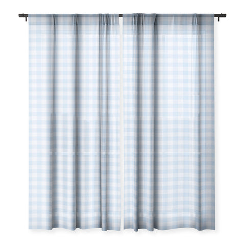Colour Poems Gingham Sky Blue Sheer Non Repeat