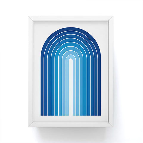 Colour Poems Gradient Arch Blue Framed Mini Art Print