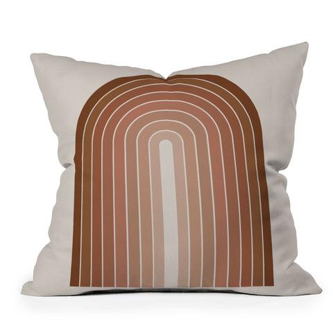 Colour Poems Gradient Arch Earth Throw Pillow