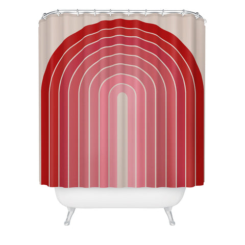 Colour Poems Gradient Arch Pink Red Tones Shower Curtain