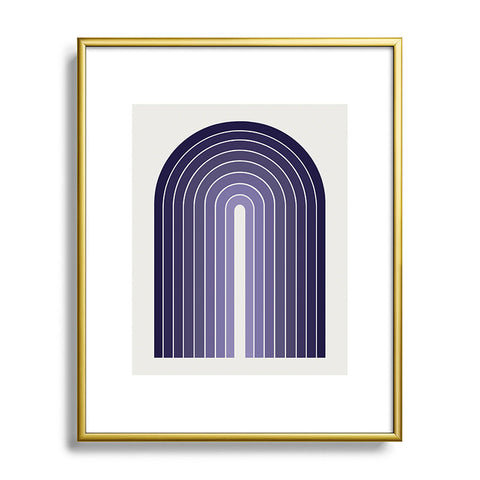 Colour Poems Gradient Arch Purple Metal Framed Art Print
