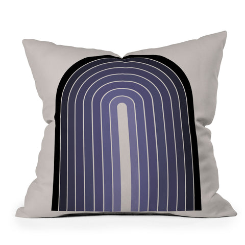Colour Poems Gradient Arch Purple Outdoor Throw Pillow